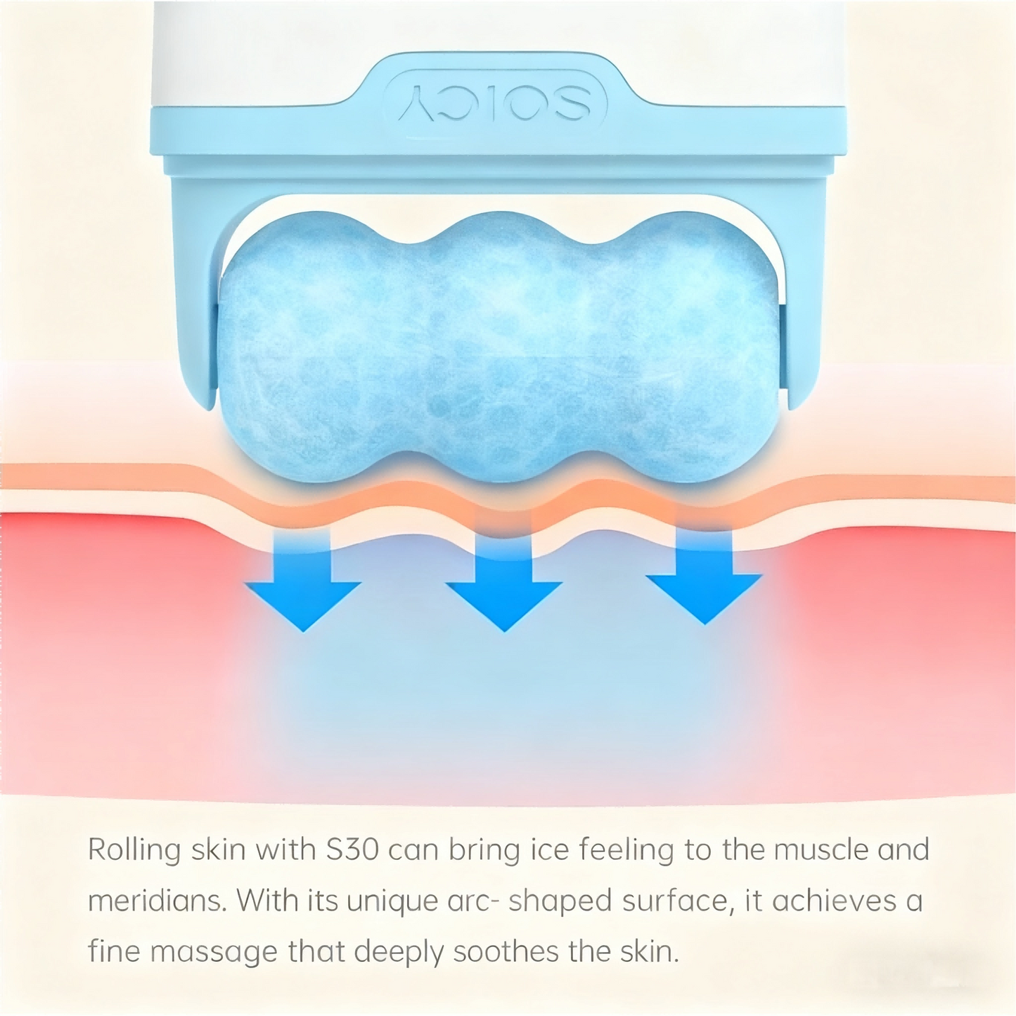 SOICY S30 Ice Roller Double-Head Massage Soothing Skin Ice Compress Ice Roller